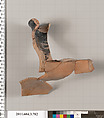 Terracotta fragment of an oinochoe (jug), Terracotta, Greek, Attic