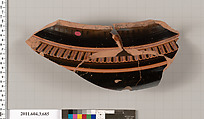 Terracotta fragment of a stamnos (jar), Terracotta, Greek, Attic