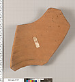 Terracotta fragment of a neck-amphora (jar), Terracotta, Greek, Attic