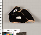 Terracotta fragment of a lekanis (covered dish), Terracotta, Greek, Attic