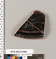 Terracotta fragment of a lekanis lid (covered dish)?, Terracotta, Greek, Attic