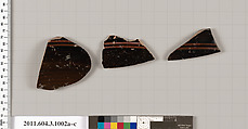 Terracotta fragments of lekanides (covered dishes)?, Terracotta, Greek, Attic