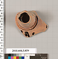 Terracotta fragment of a lekythos (oil flask), Terracotta, Greek, Attic