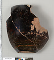 Terracotta fragment of a amphora, Terracotta, Greek, Attic