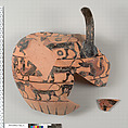 Terracotta fragments of a neck-amphora (jar), Terracotta, Greek, Attic