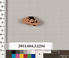 Terracotta fragment of a skyphos (deep drinking cup), Terracotta, Greek, Attic