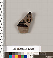 Terracotta rim fragment of a skyphos (deep drinking cup), Terracotta, Greek, Attic