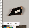 Terracotta rim fragment of a skyphos (deep drinking cup), Terracotta, Greek, Attic