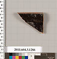 Terracotta rim fragment of a skyphos (deep drinking cup), Terracotta, Greek, Attic