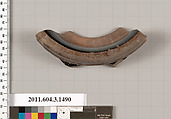 Terracotta fragment of a skyphos (deep drinking cup), Terracotta, Greek, Attic