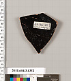 Terracotta fragment of a skyphos (deep drinking cup), Terracotta, Greek, Attic
