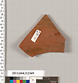 Terracotta fragment of a skyphos (deep drinking cup), Terracotta, Greek, Attic