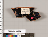 Terracotta rim fragment of a kylix: Lip cup (drinking cup), Terracotta, Greek, Attic