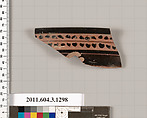 Terracotta rim fragment of a skyphos (deep drinking cup), Terracotta, Greek, Attic