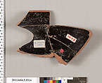 Terracotta rim fragment of a skyphos (deep drinking cup), Terracotta, Greek, Attic