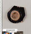 Terracotta fragment of a kylix (drinking cup), Terracotta, Greek, Attic