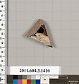 Terracotta fragment of a skyphos (deep drinking cup), Terracotta, Greek, Attic