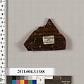 Terracotta fragment of a skyphos (deep drinking cup), Terracotta, Greek, Attic