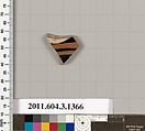 Terracotta fragment of a skyphos (deep drinking cup), Terracotta, Greek, Attic