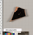 Terracotta fragment of a skyphos (deep drinking cup), Terracotta, Greek, Attic