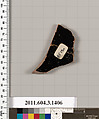 Terracotta fragment of a skyphos (deep drinking cup), Terracotta, Greek, Attic