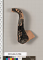 Terracotta fragment of a kylix (drinking cup), Terracotta, Greek, Attic