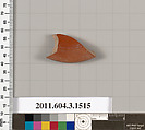 Terracotta fragment of a skyphos (deep drinking cup)?, Terracotta, Greek, Attic