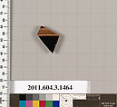 Terracotta fragment of a skyphos (deep drinking cup), Terracotta, Greek, Attic