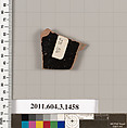 Terracotta fragment of a skyphos (deep drinking cup), Terracotta, Greek, Attic