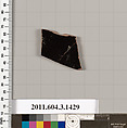 Terracotta fragment of a skyphos (deep drinking cup), Terracotta, Greek, Attic