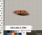Terracotta fragment of a kylix: Band cup (drinking cup), Terracotta, Greek, Attic