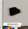 Terracotta fragment of a kylix: Band cup (drinking cup), Terracotta, Greek, Attic