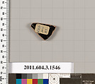 Terracotta fragment of a kylix (drinking cup), Terracotta, Greek, Attic