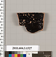 Terracotta rim fragment of a skyphos (deep drinking cup), Terracotta, Greek, Attic