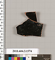Terracotta fragment of a kylix: Band cup (drinking cup), Terracotta, Greek, Attic