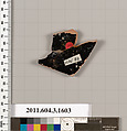 Terracotta fragment of a kylix: Band cup (drinking cup), Terracotta, Greek, Attic