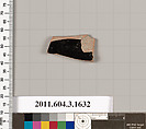 Terracotta fragment of a kylix: Band cup (drinking cup), Terracotta, Greek, Attic