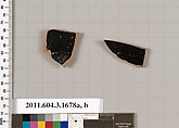 Terracotta fragments of kylikes: Band or lip cups (drinking cups), Terracotta, Greek, Attic