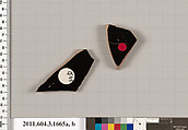 Terracotta fragments of kylikes: Band or lip cups (drinking cups), Terracotta, Greek, Attic
