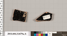 Terracotta fragments of kylikes: Band or lip cups (drinking cups), Terracotta, Greek, Attic