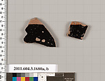Terracotta fragments of kylikes: Band or lip cups (drinking cups), Terracotta, Greek, Attic