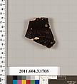 Terracotta rim fragment of a kylix: Band cup (drinking cup), Terracotta, Greek, Attic