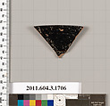 Terracotta rim fragment of a kylix: Band cup (drinking cup), Terracotta, Greek, Attic