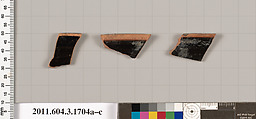Terracotta rim fragments of kylikes: Band cups (drinking cups), Terracotta, Greek, Attic