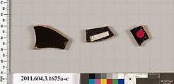 Terracotta fragments of kylikes: Band or lip cups (drinking cups), Terracotta, Greek, Attic