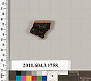 Terracotta rim fragment of a kylix: Band cup (drinking cup), Terracotta, Greek, Attic