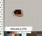 Terracotta rim fragment of a kylix: Band cup (drinking cup), Terracotta, Greek, Attic