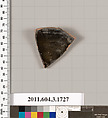 Terracotta fragment of a kylix: Band or lip cup (drinking cup), Terracotta, Greek, Attic