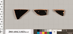 Terracotta rim fragments of kylikes: Lip cup (drinking cup), Terracotta, Greek, Attic