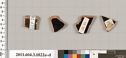Terracotta rim fragments of kylikes: Lip cup (drinking cup), Terracotta, Greek, Attic